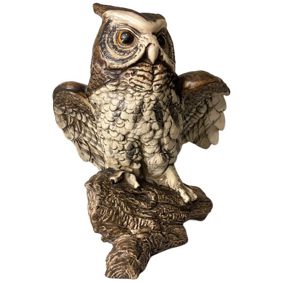 Owl Ceramic Brown Made In Japan vintage Owl Collectors 8” hand painted UCCTI - Picture 2 of 14